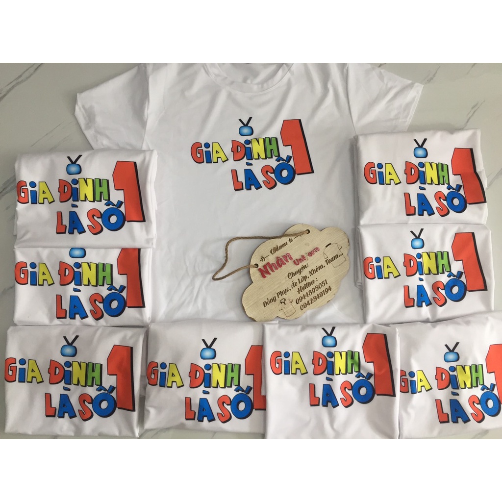Áo thun gia đình là số 1 chất cotton mịn mát thấm hút mồ hôi