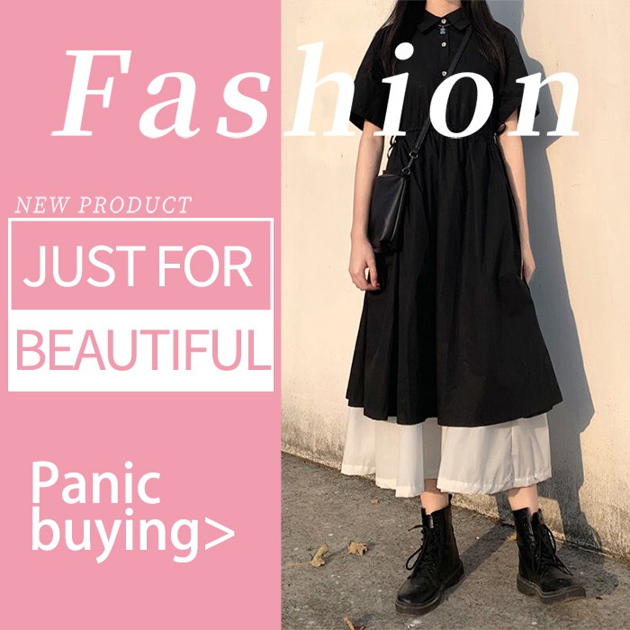 [X&L] Váy đại học hè kiểu mới, váy dài chữ A xẻ tà phong cách hàn quốc | BigBuy360 - bigbuy360.vn