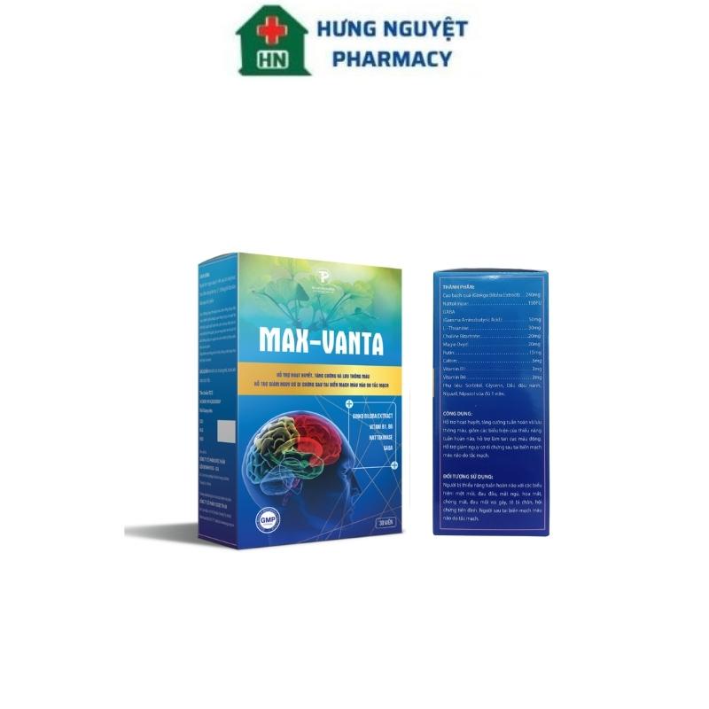 Bổ não MAX VANTA tăng cường tuần hoàn máu não, giảm đau đầu mất ngủ, rối loạn tiền đình