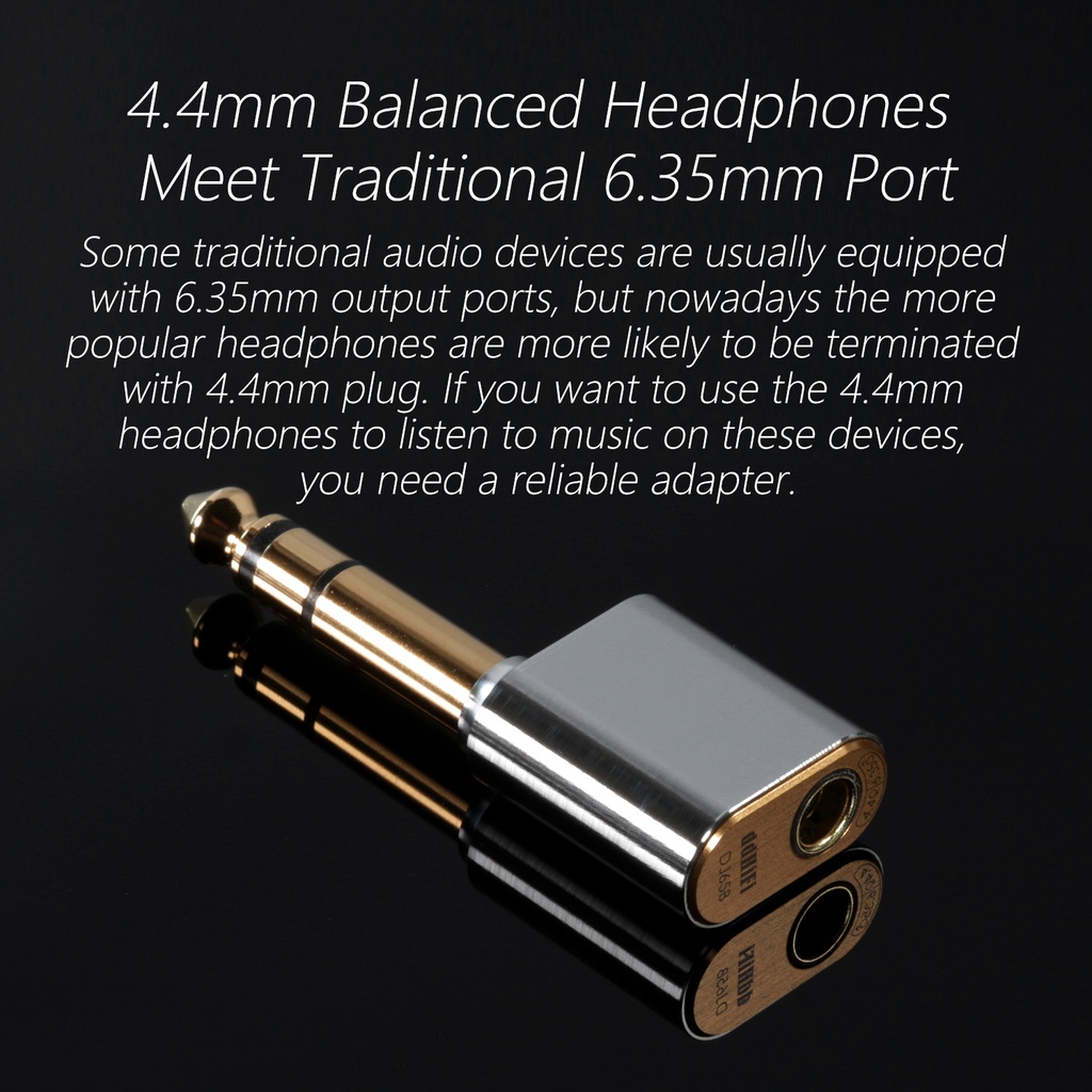 Đầu Nối Âm Thanh Cổng 6.35mm Male Sang 4.4mm Female ddHiFi DJ65B  Cho Thiết Bị Khuếch Đại Âm Thanh Máy Tính