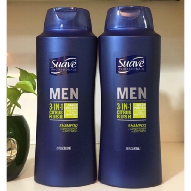 Tắm gội Suave Men 3N1 (828ml) của Mỹ