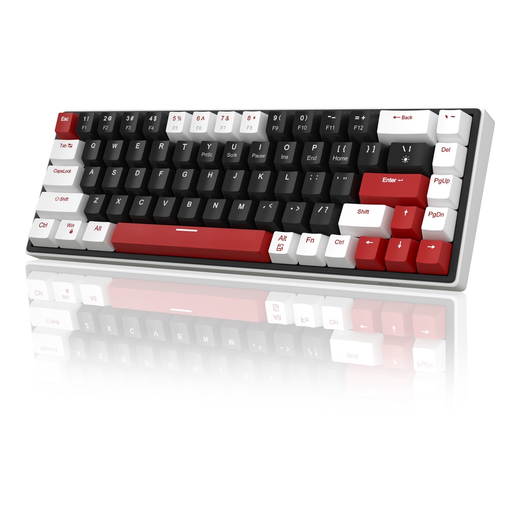 Bàn Phím Cơ Chơi Game 60% 68 Phím Có Đèn LED Nền Xanh Dương Cho Laptop PC SKY68