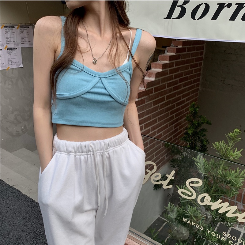 Áo ngắn 2 dây thời trang hè quyến rũ cho nữ