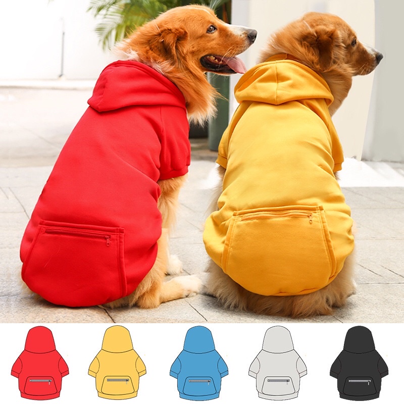 ÁO BIG SIZE CHO CHÓ LỚN MẪU CÓ TÚI KHÔNG HOẠ TIẾT