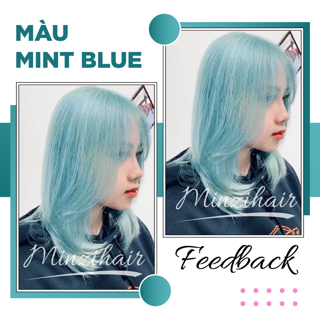 Thuốc Nhuộm Tóc MINT BLUE (Xanh Mint) | KÈM TẨY TÓC - Minzihair