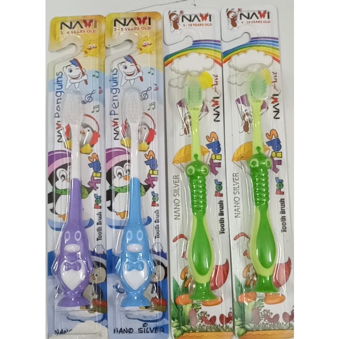 1 Cây Bàn Chải Trẻ Em NAVI Fof Kids BCK04 NaNo Silver (Giao màu ngẫu nhiên)