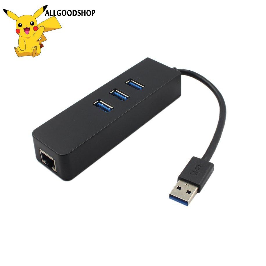 USB HUB 1 Ra 3 Cổng USB 3.0 Kèm 1 Cổng LAN 10/100/1000 Mbps - Tương thích Mibox, MAC OS