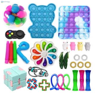 pop it Đồ chơi ấn bong bóng giáo dục giải tỏa căng thẳng chất Decompression Toy Set Stress Relief Logical Reasoning Training Tools Gift for Children and Adult