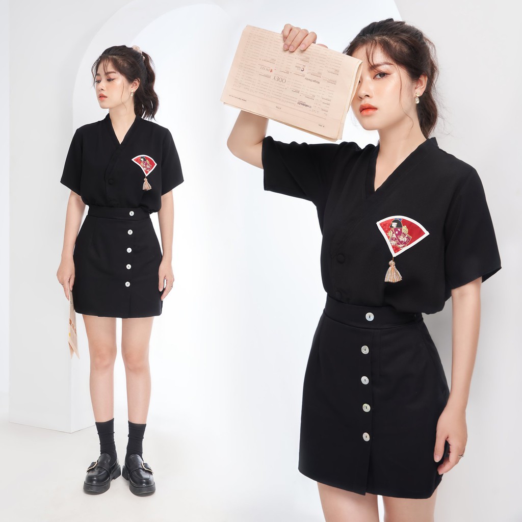 Áo hanbok quạt hangkao closet AHBQ freesize | BigBuy360 - bigbuy360.vn