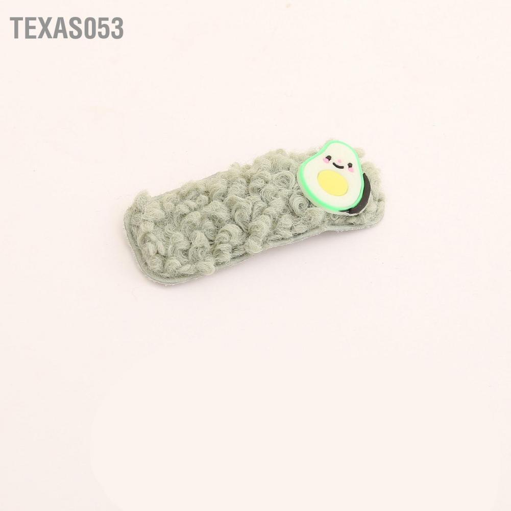 Texas053 Snap Hair Clip Lamb Wool Soft Cute Odorless Korea Hairpin for Girl Teens Kids Women
