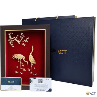 TRANH TÙNG HẠC DÁT VÀNG (20X26CM)