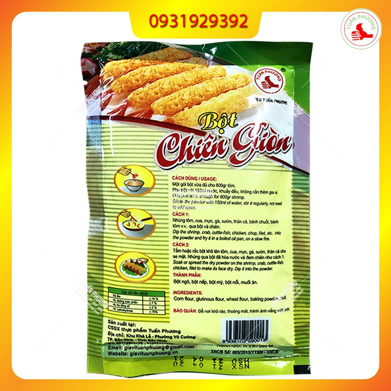 Bột Chiên Giòn 100g/Gói- thùng 30 gói ,chiên cá , chiên tôm