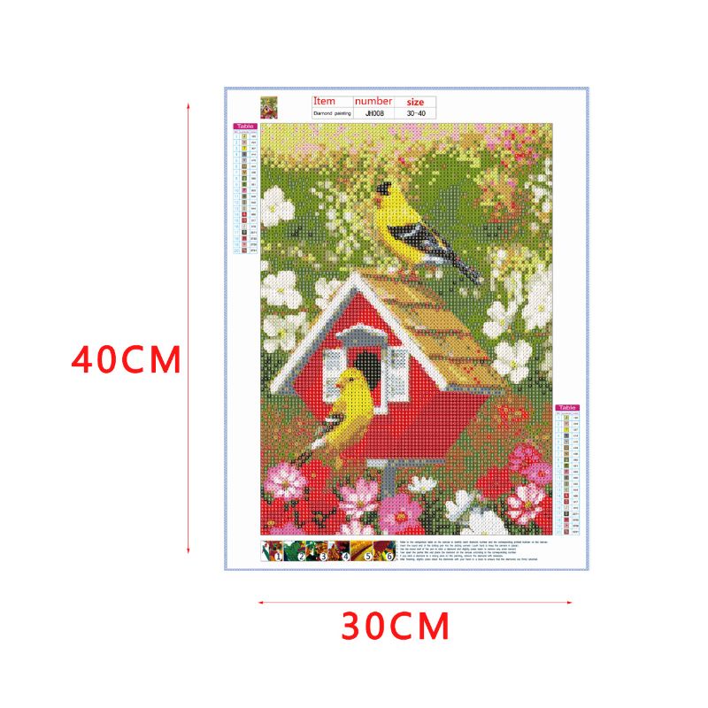 Bộ Tranh Đính Đá 5D Họa Tiết Tổ Chim Độc Đáo DIY Dùng Trang Trí Nhà Cửa