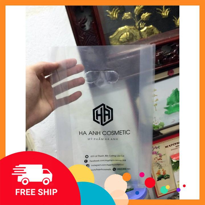 IN TÚI NILONG TRONG [IN THEOYÊU CẦU] 1000 CHIẾC TÚI TRONG SUỐT IN TÊN THƯƠNG HIỆU