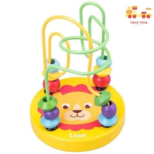 Trò Chơi Gỗ Luồn Hạt Luyện Kỹ Năng Khéo Tay Và Tập Trung MONTESSORI