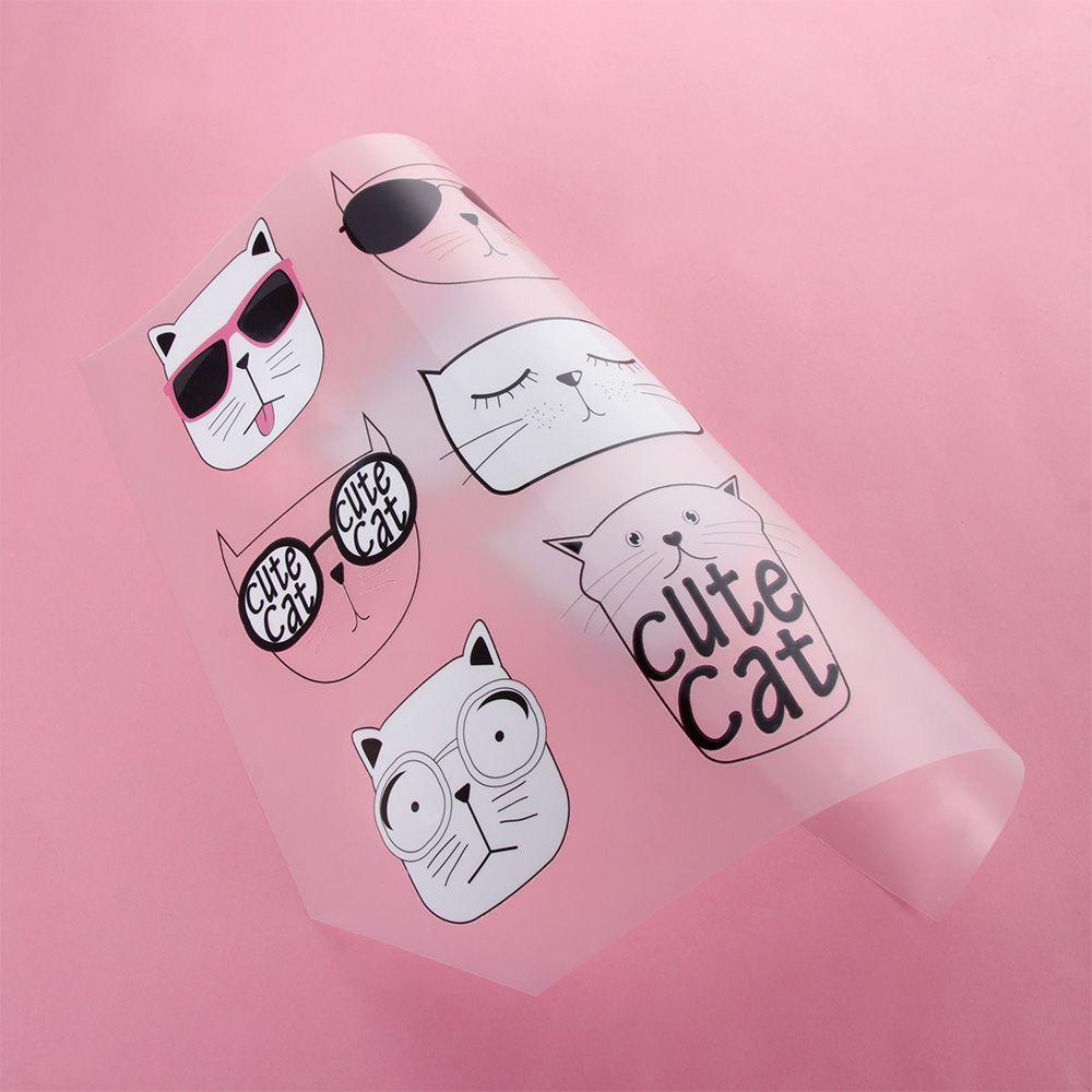 Bộ 9 Miếng Dán Ủi Quần Áo In Hoạt Hình Mèo Dễ Thương