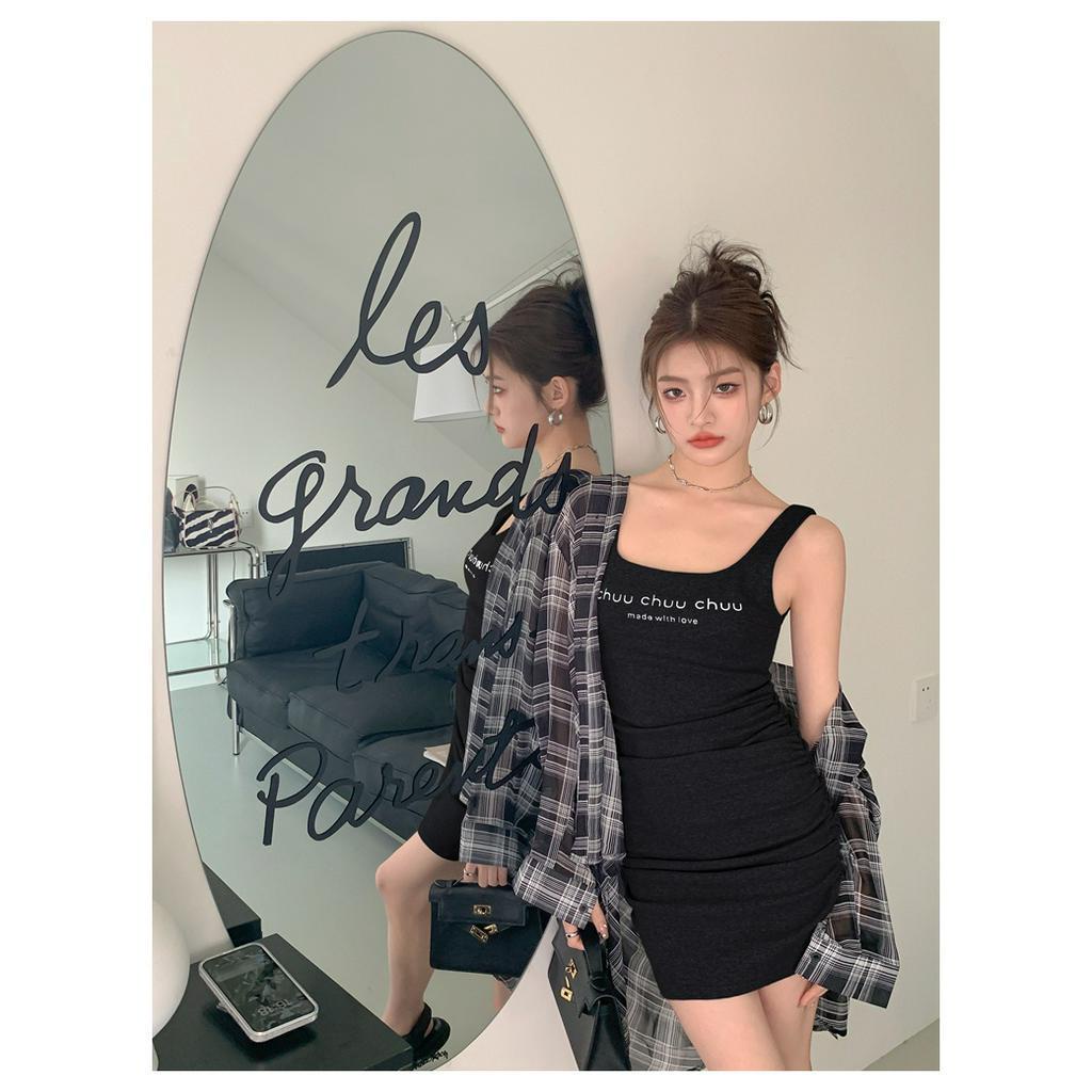 Đầm Sơ Mi Chiffon Sọc Ca Rô Dáng Ôm Thời Trang Sành Điệu 62836