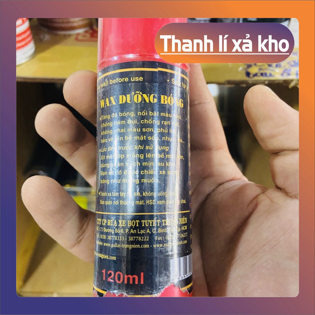 [ XẢ HẾT KHO ] CHAI XỊT DƯỠNG BÓNG MÀU SƠN DÀN ÁO CHO MÔTO XE MÁY CAO CẤP (PAL&amp;LAS)