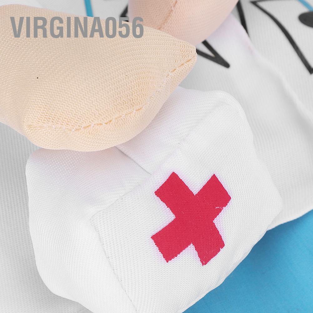 Virgina056 Mini Dễ thương Hài hước Quần áo cho mèo Bác sĩ Bộ đồ Mặc quần Trang phục Đồ dùng thú cưng