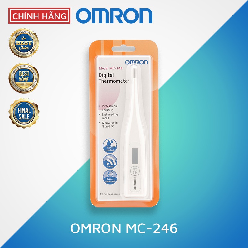 Nhiệt Kế Điện Tử Omron MC-246 - Phân Phối Chính Hãng Omron - Đo nhiệt độ miệng, nách