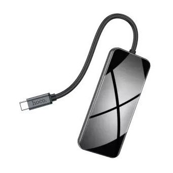 Bộ Chia Cổng Đa Năng Hoco HB15 Type-C to USB max 67W, 3 cổng USB 3.0 + 1 HDMI + 1 PD cho Macbook - Chính hãng