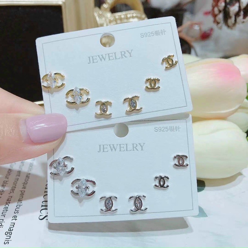 Set khuyên tai bạc 925 siêu cute, đáng yêu