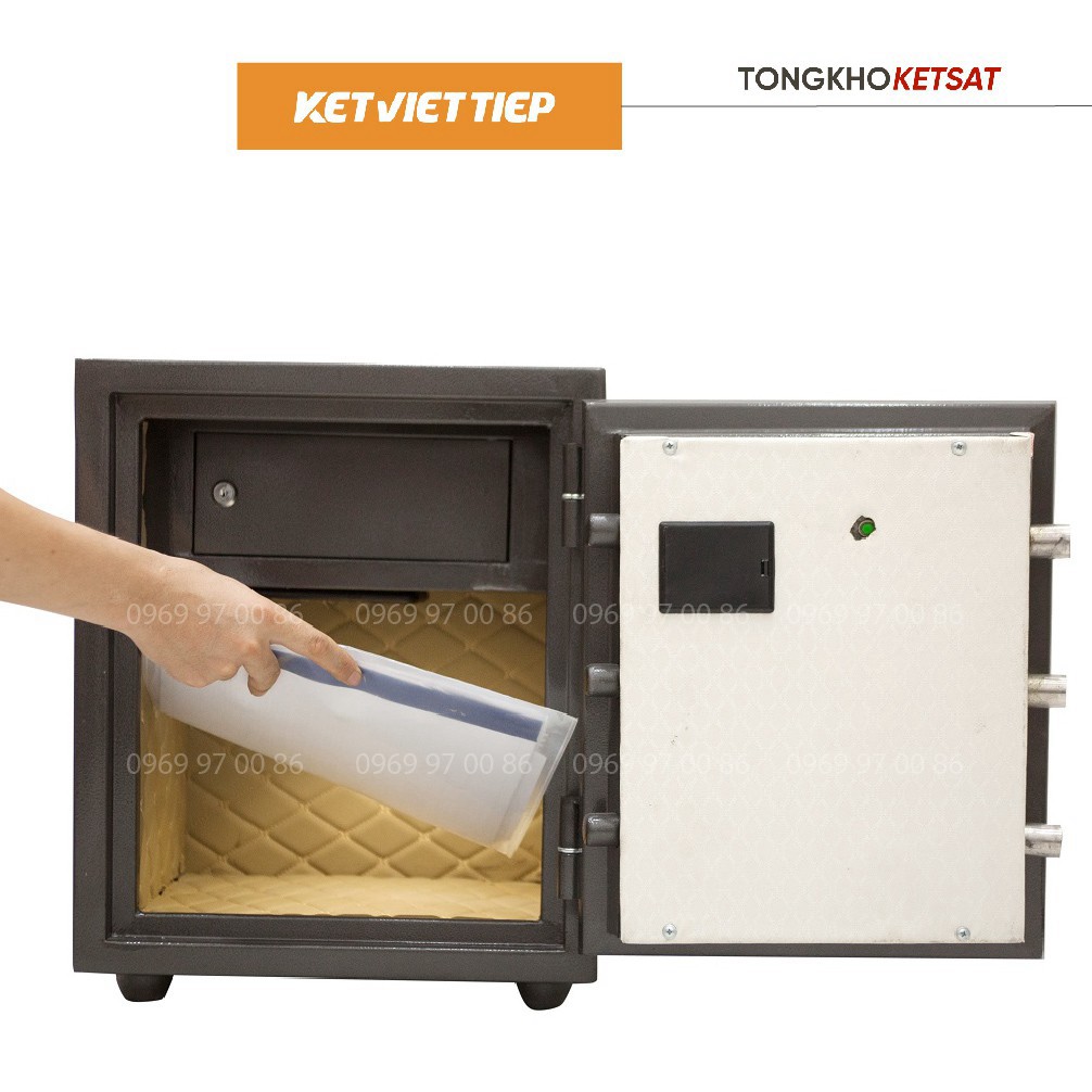 Két Sắt Vân Tay Nặng Việt Tiệp KVTSC66-VT Nội Thất Bọc Da Khóa Thông Minh (Miễn Phí Giao Hàng) 70kg  FREESHIP TOÀN QUỐC