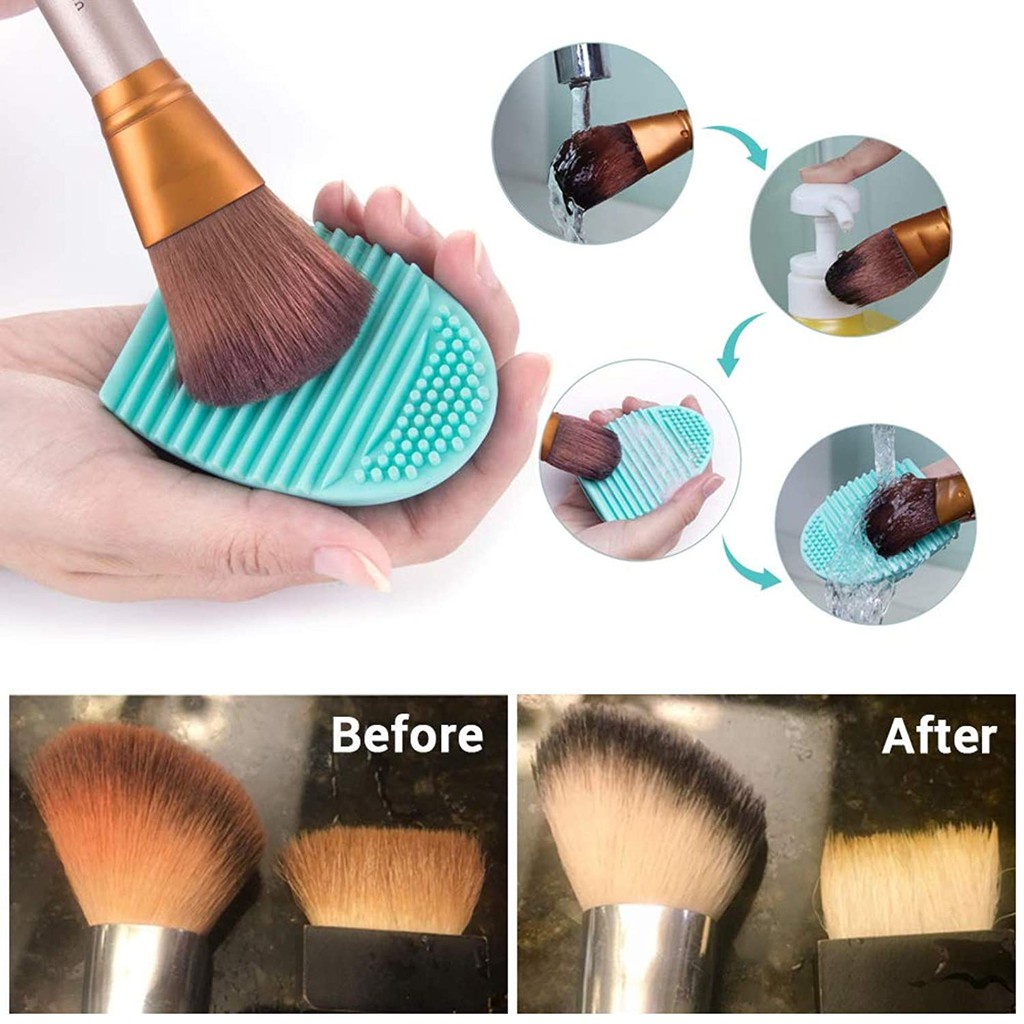 Miếng Silicone Vệ Sinh Cọ Trang Điểm Hình Quả Trứng