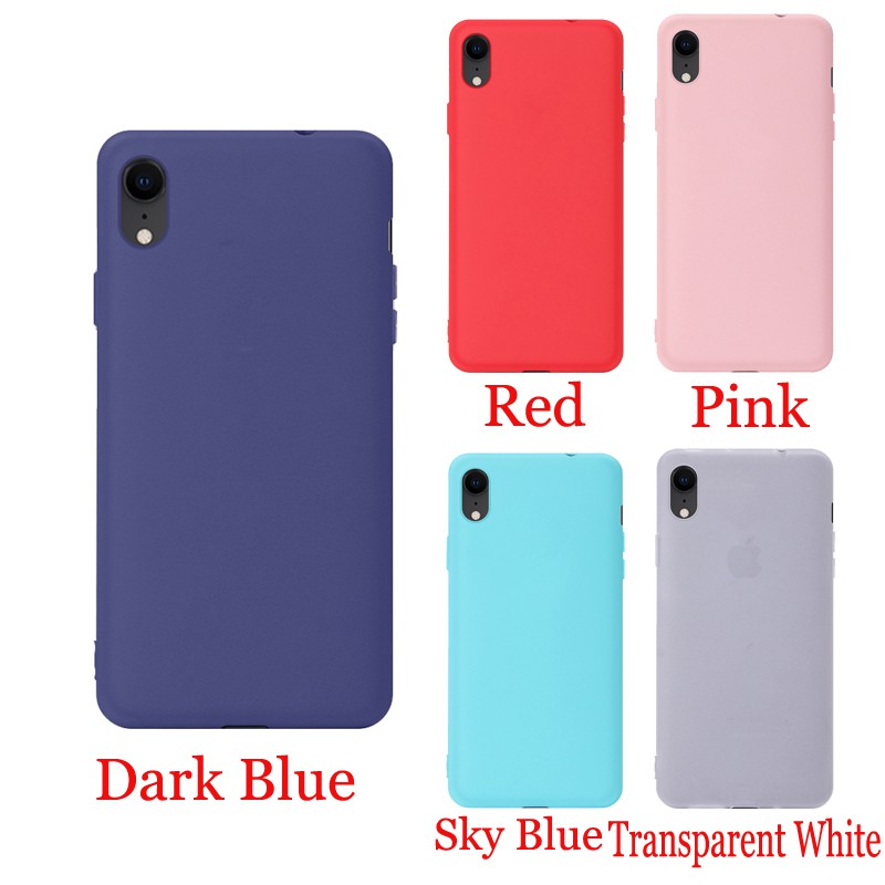 Ốp điện thoại mềm màu trơn lì cho Xiaomi Redmi Note 5 6Pro Mi8 Poco f1 Note 4X