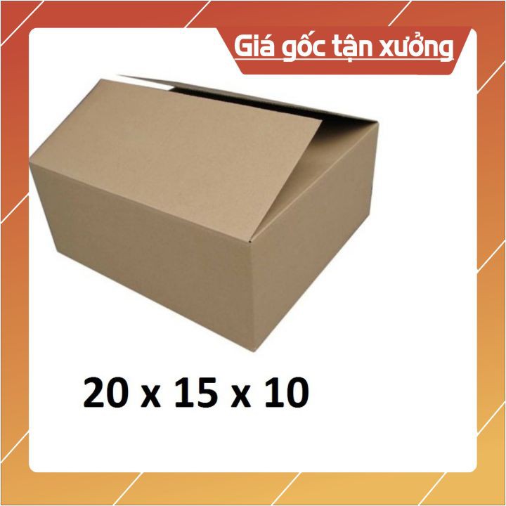 Combo 100 thùng carton 20x15x10 đóng hàng,thùng giấy cod gói hàng, hộp bìa carton đóng hàng giá rẻ