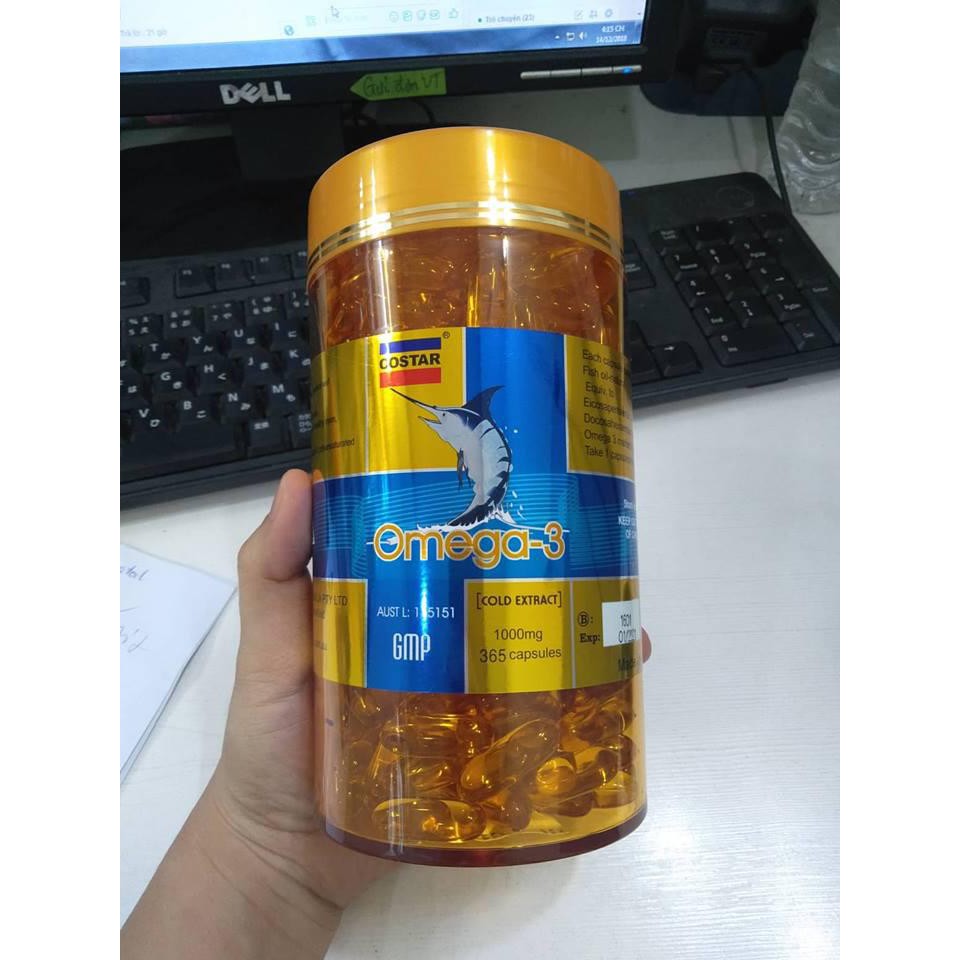 Dầu cá Costar omega 3 hộp 365 viên 1000 mg của Úc