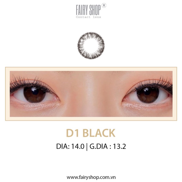 Áp tròng LATTE Black AMPA BLACK- Kính Áp Tròng FAIRY SHOP CONTACT LENS độ cận 0 đến 6