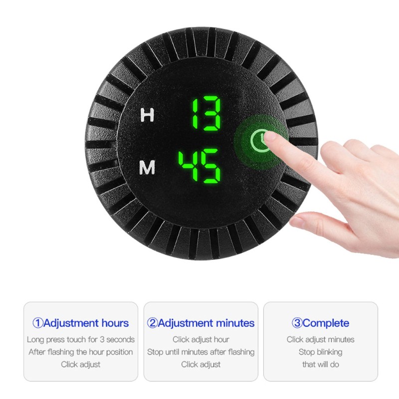 Đồng Hồ Điện Tử Hiển Thị Led 12v / 24v Cho Xe Hơi / Xe Máy / Tàu Thủy