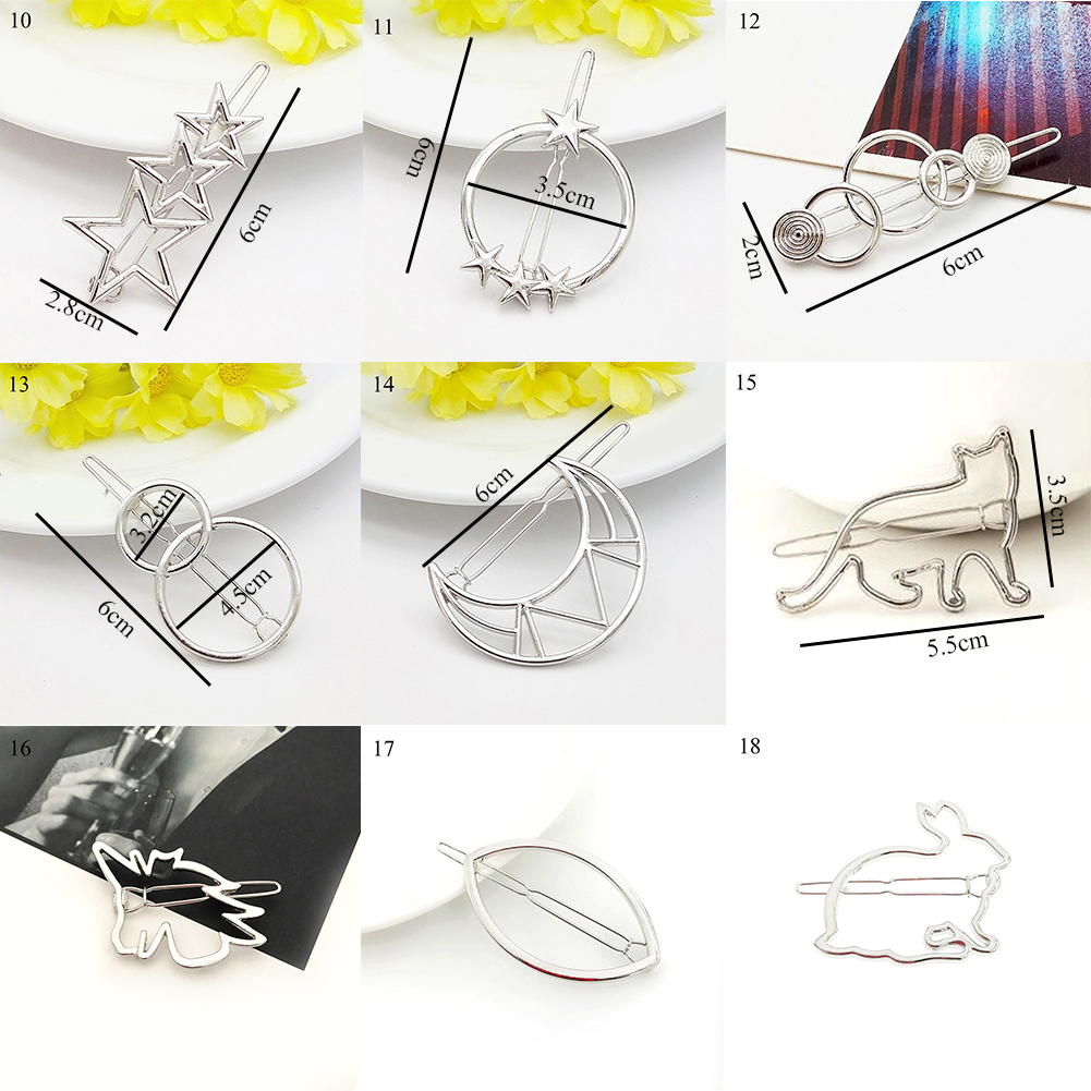 Kẹp Tóc Kim Loại Kiểu Dáng Xinh Xắn Thời Trang Cho Nữ