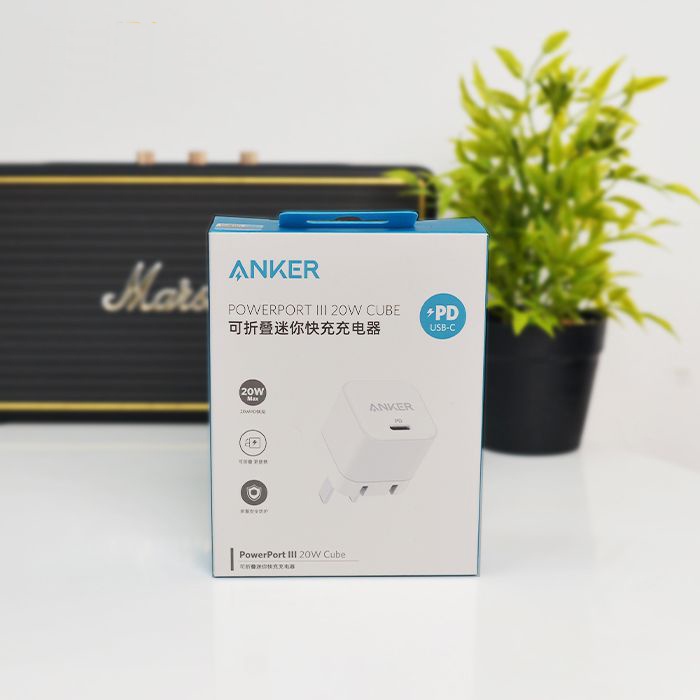 Cốc sạc nhanh Anker A2149P21 PowerPort III 20W Cube hỗ trợ PD (Trắng) - Nhất Tín Computer