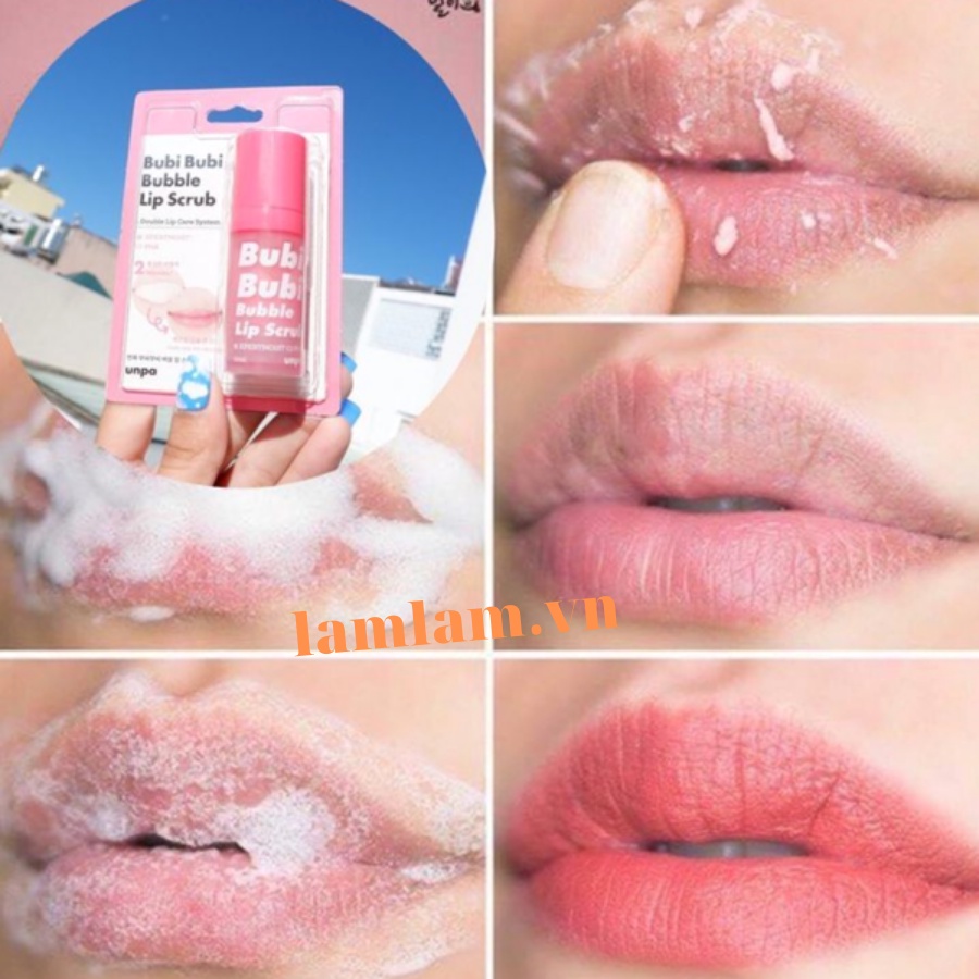 [Mới 2021] Gel tẩy da chết môi Unpa Bubi Bubi Bubble Lip Scrub