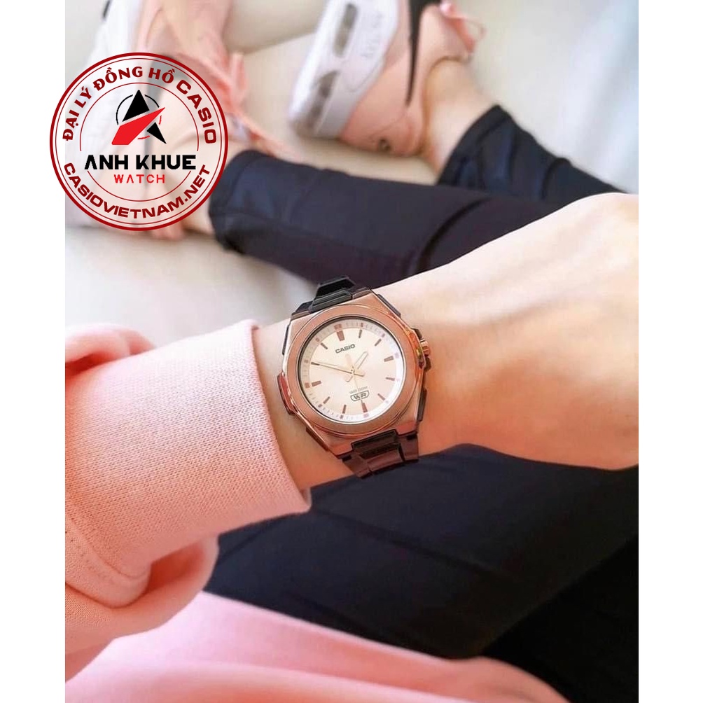Đồng Hồ Casio Nữ LWA-300HRG-5EVDF | Dây Nhựa | Viền Mặt Mạ Vàng Hồng | Chống Nước WR100M