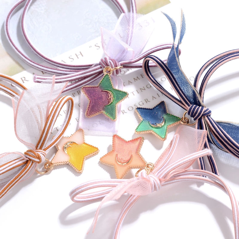 Dây Buộc Tóc Co Giãn Đính Hình Nfooi Sao Xinh Xắn