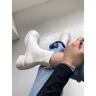 (HÀNG ORDER) Boots da mềm cao cổ đế cao