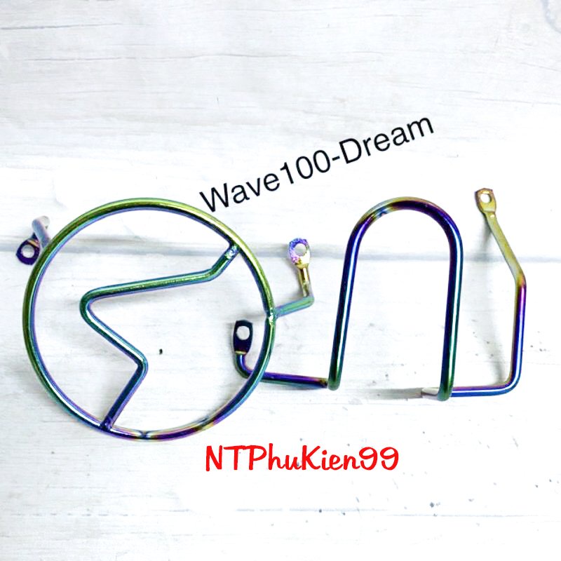 Bộ bảo vệ máy Wave,drem 2 bên lốc máy Wave,drem titan 7 màu