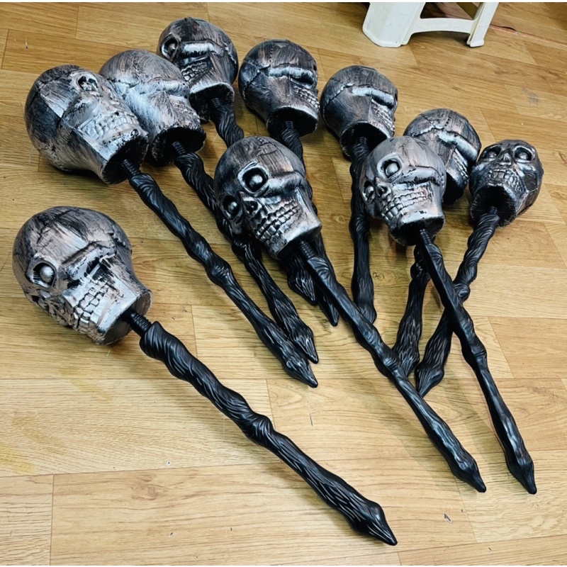 Gậy đầu lâu hoá trang cosplay HALOWEEN trung thu
