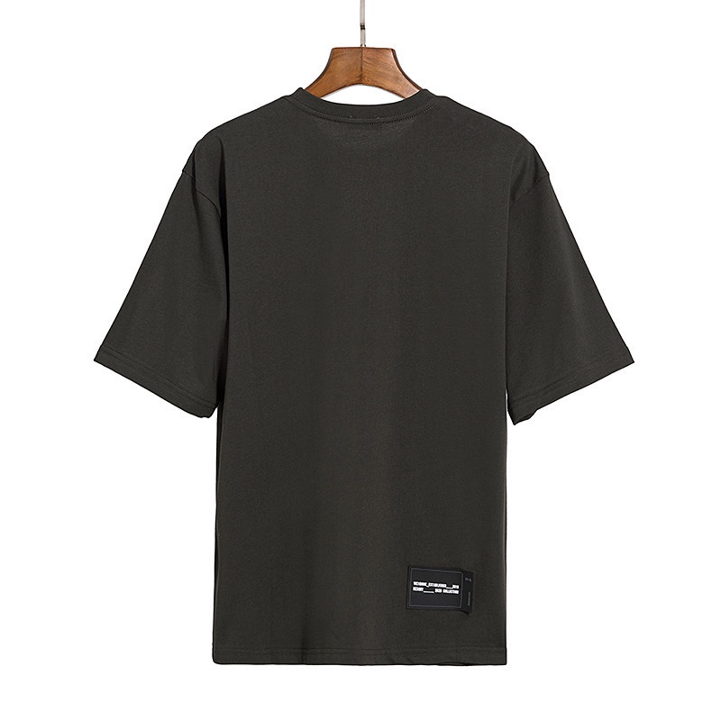 Áo Thun Cotton Ngắn Tay Dáng Rộng Thêu Chữ WE11DONE Plus Size Cho Nam Nữ