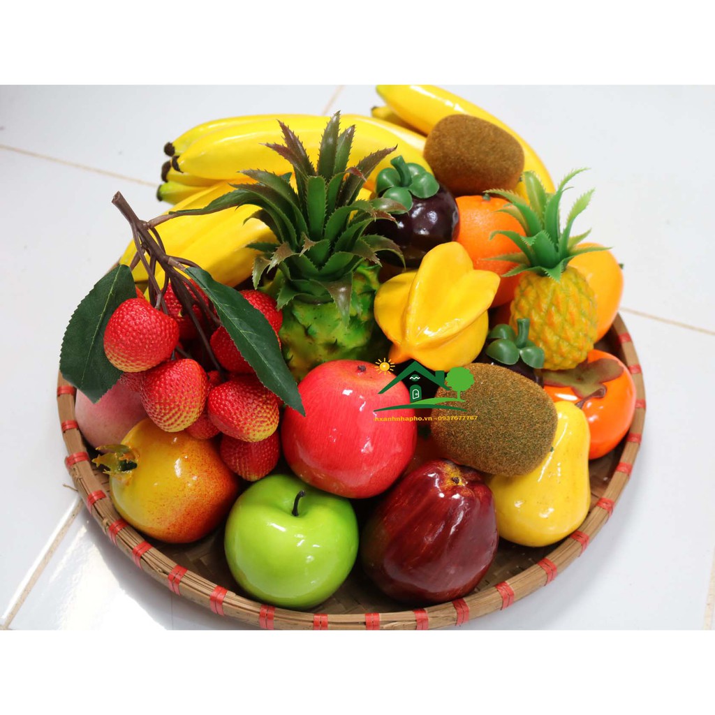 Các loại trái cây mô hình trang trí tiệc quán