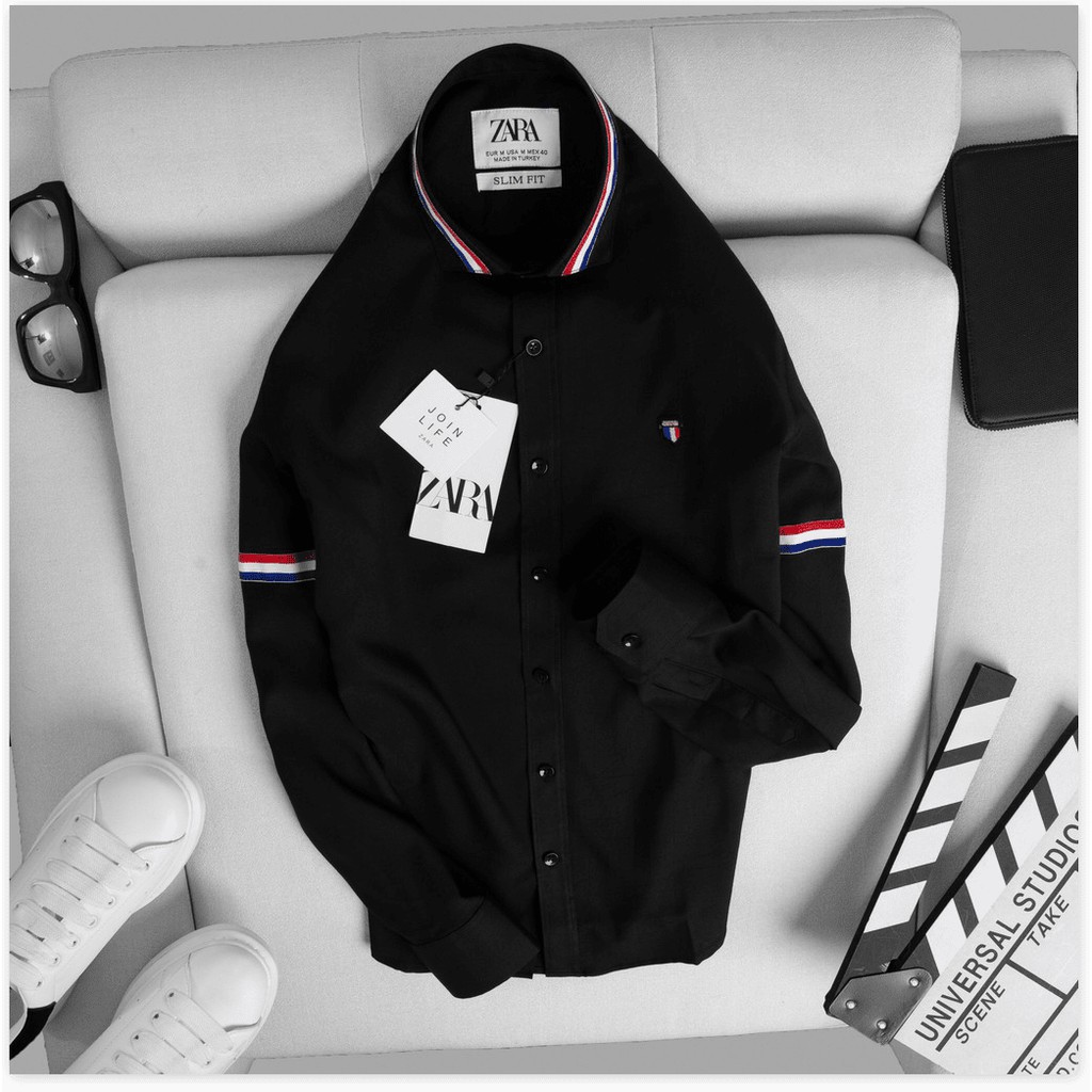 Áo Sơ Mi Nam Trắng Đen Phong Cách Hàn Quốc Lịch Lãm  [VIDEO + ẢNH THẬT] HP