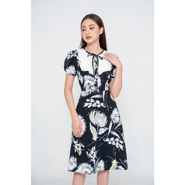 De Leah - Đầm Ôm Bèo Ngực Xếp Li - Thời Trang Thiết Kế