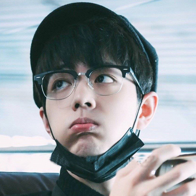 Gọng kính giả cận nam nữ mắt vuông phong cách Ulzzang kính cận gọng kim loại chắc chắn dễ đeo ôm mặt dễ phối đồ đẹp 100