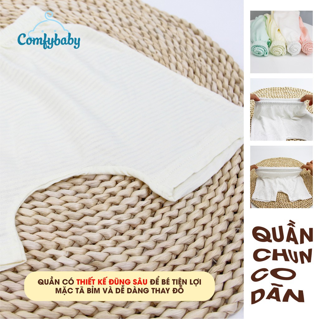Bộ quần áo mùa hè cho bé chất liệu 100% cotton lụa Comfybaby siêu nhẹ - thoáng mát size 3-12 tháng Hanghieuchobe