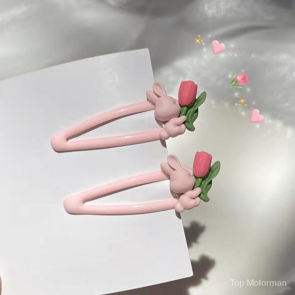 Kẹp Tóc Hình Thỏ Hoa tulip Dễ Thương Cho Bé Gái