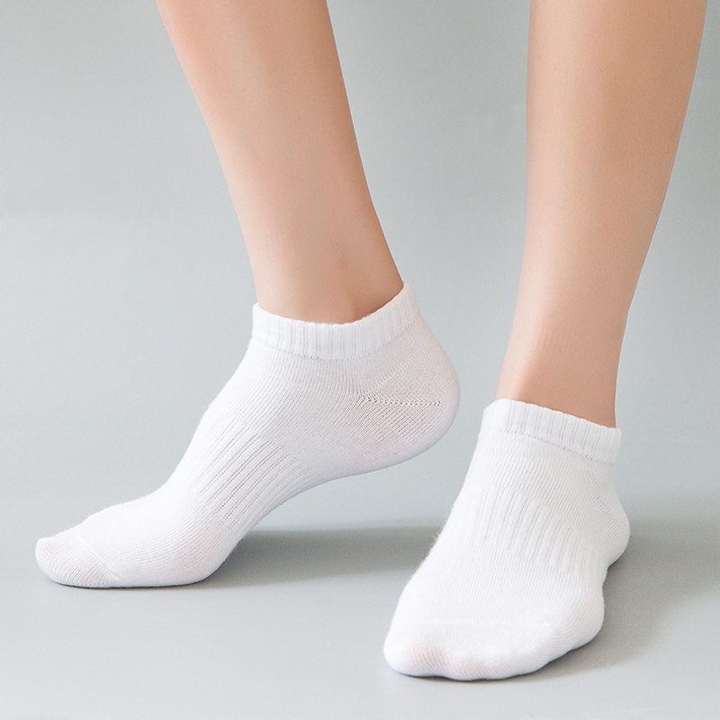 Vớ Cotton Mềm Cổ Thấp Thoáng Khí Thoải Mái Họa Tiết Kẻ Sọc Cho Nam/Nữ