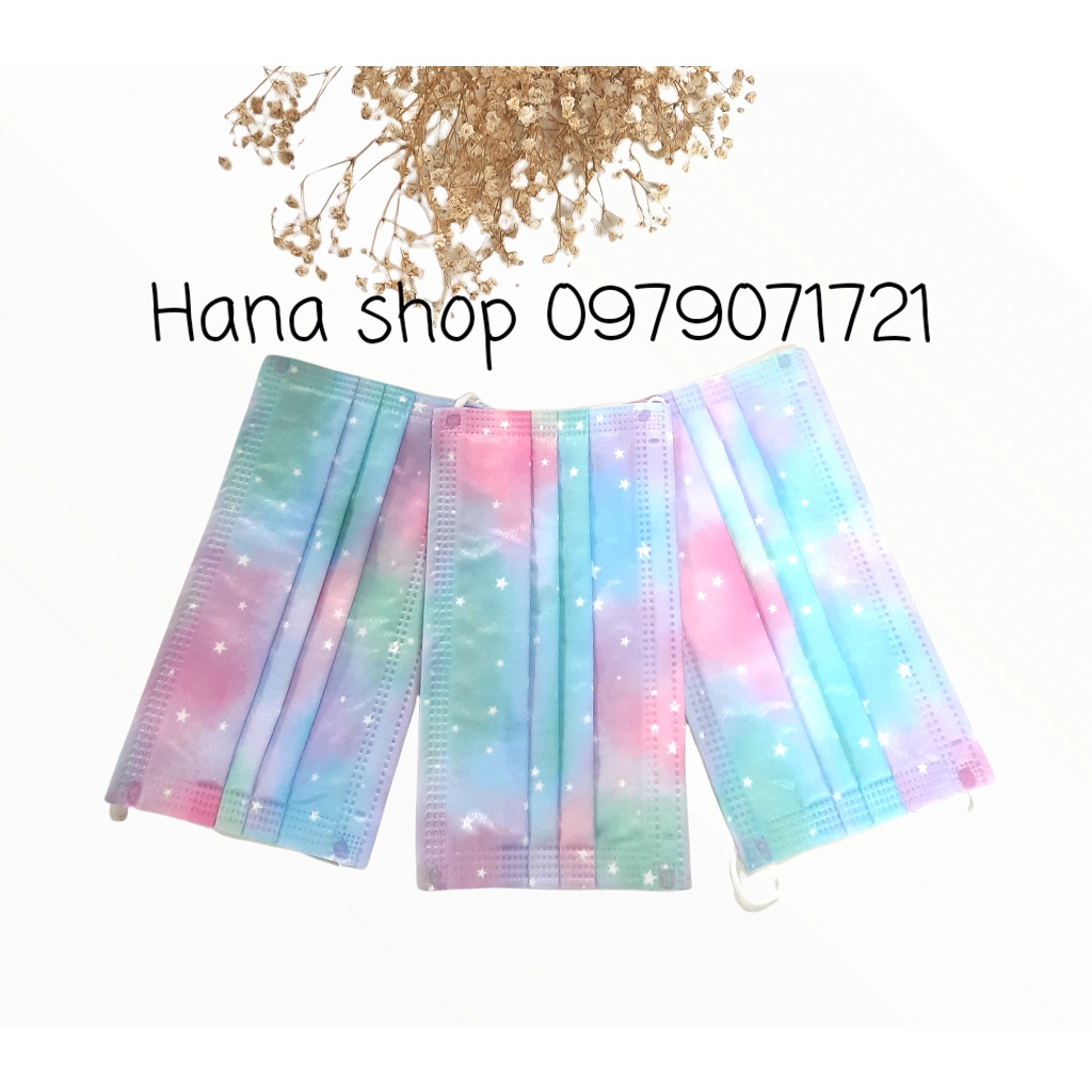 (Hot) Hộp 50 chiếc khẩu trang y tế họa tiết 7 màu cầu vồng | BigBuy360 - bigbuy360.vn